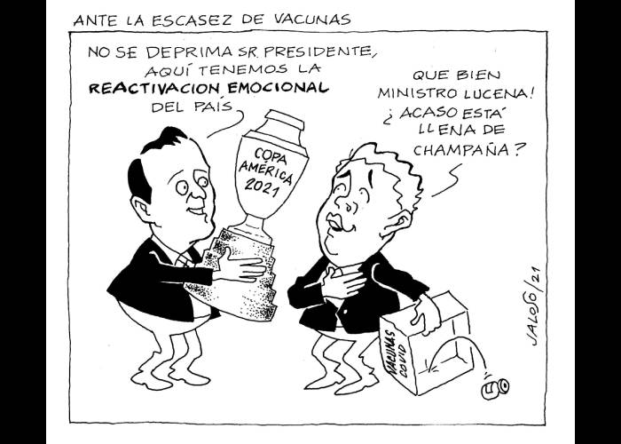 Caricatura: Ante la escasez de vacunas
