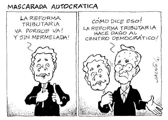 Caricatura: Mascarada autocrática