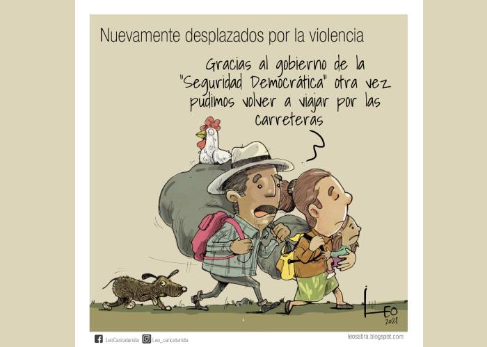 Caricatura: Nuevamente desplazados por la violencia