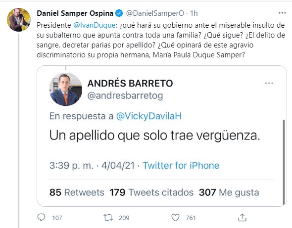 El aberrante insulto de funcionario de Duque a Daniel Samper Ospina - -- Las2orillas - El aberrante insulto de funcionario de Duque a Daniel Samper Ospina