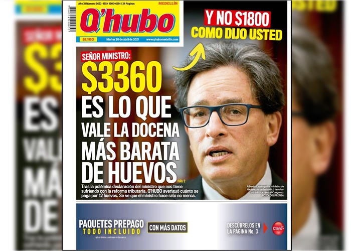 El Q'hubo nos da la venganza que necesitabamos: deja en ridículo a Carrasquilla