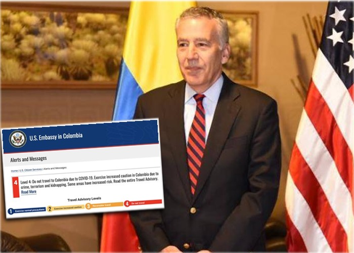 Estados Unidos alerta no viajar a Colombia