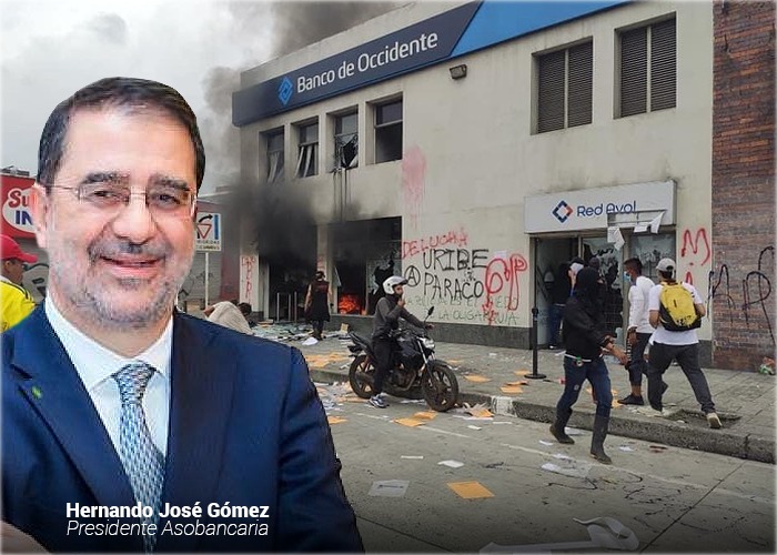 Cien entidades bancarias de Cali atacadas en la protesta que se desbordó