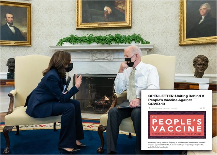 Enfrentar el Covid no puede ser negocio de nadie: 140 líderes le escriben a Biden