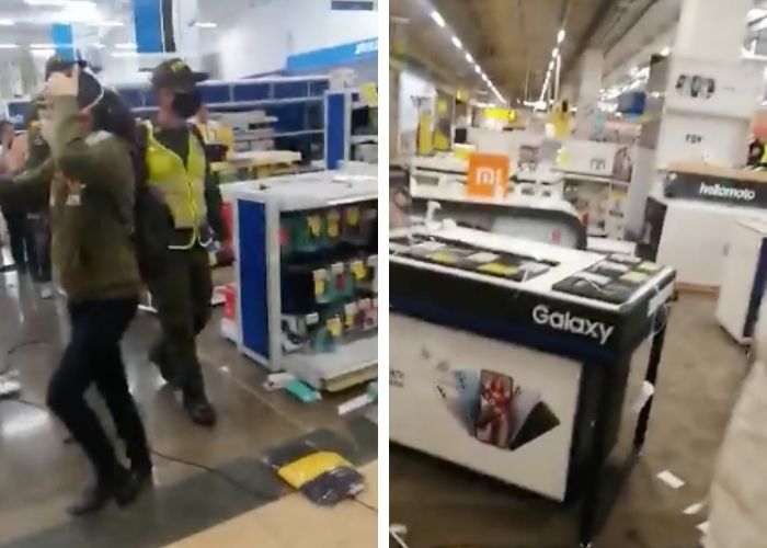 VIDEO Se llevan televisores como si fuera el día sin IVA: saquean Éxito en Cali