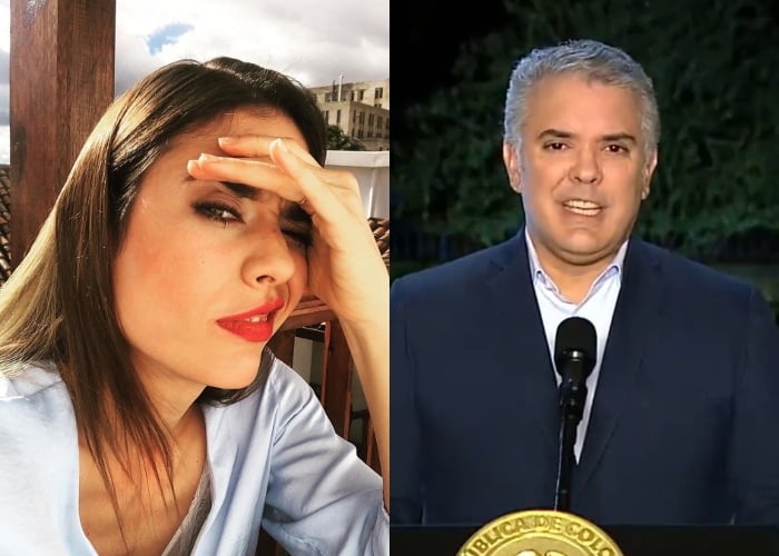 Vainazo de Carolina Ramírez a Iván Duque en Twitter