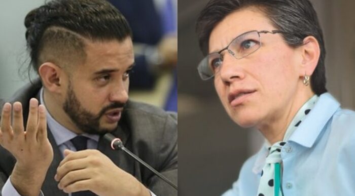  - Fuego amigo de Inti Asprilla a Claudia López en Twitter