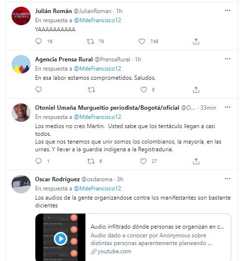  - Martin de Francisco pide que todos los medios se unan para derrotar a Uribe