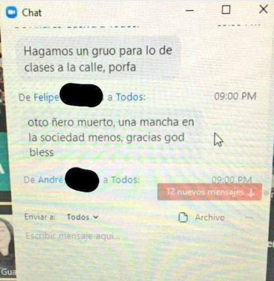  - Los comentarios clasistas de algunos estudiantes de Los Andes contra el paro