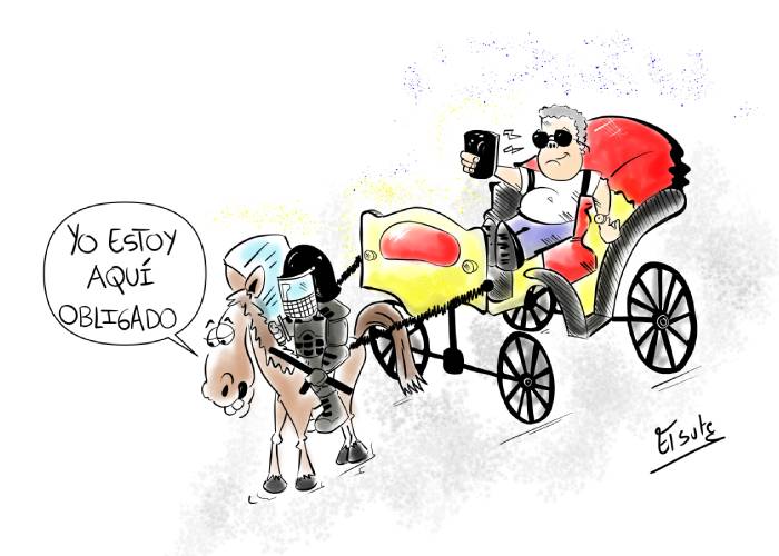 Caricatura: Jinetes del poder