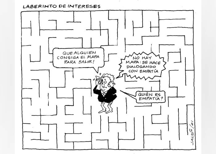 Caricatura: Laberinto de intereses