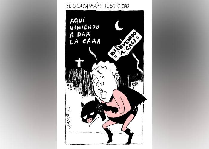 Caricatura: Guachimán justiciero
