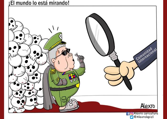 Caricatura: ¡El mundo lo está mirando!