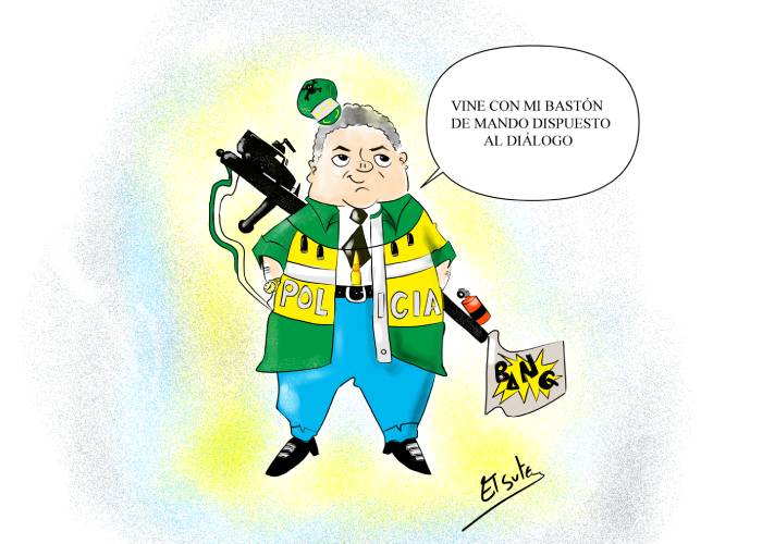 Caricatura: Bastón de mando