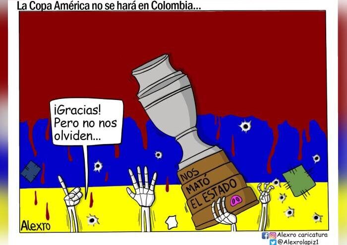 Caricatura: La Copa América no se hará en Colombia...