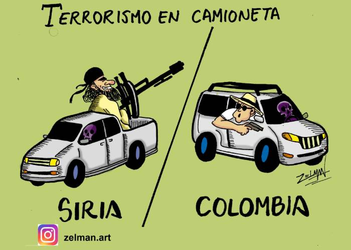 Caricatura: Terrorismo en camioneta