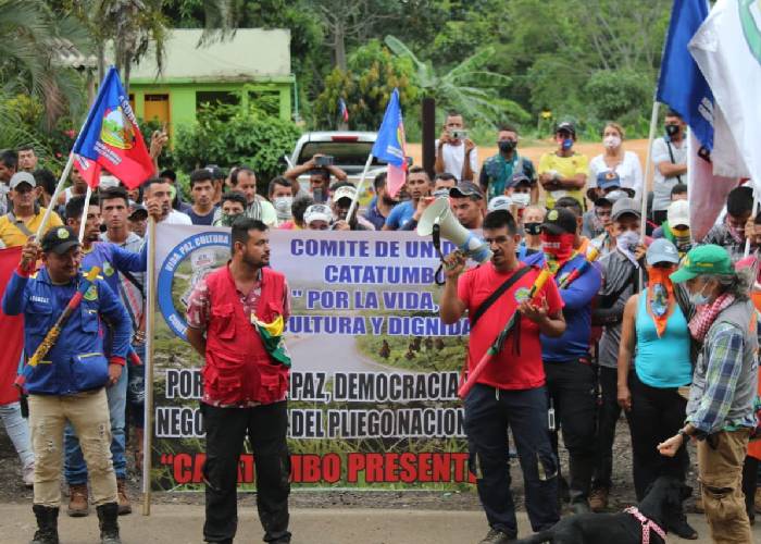 Campesinos del Catatumbo se movilizan en defensa de los derechos humanos