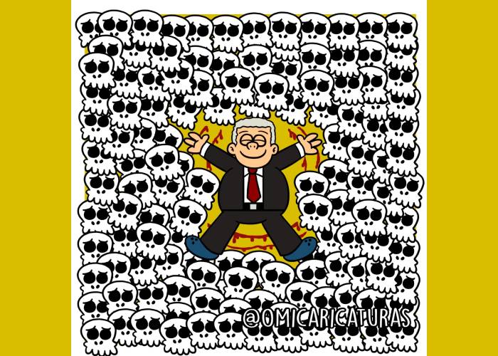Caricatura: Nos están masacrando