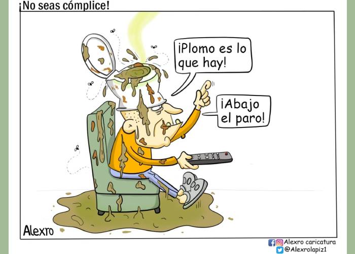 Caricatura: ¡No seas cómplice!