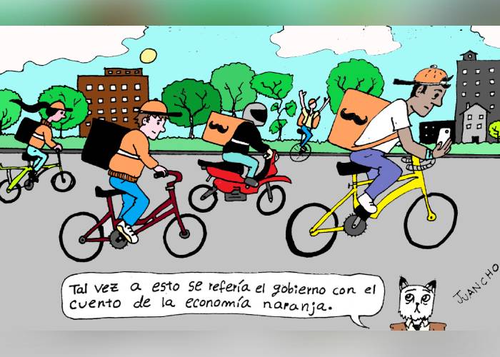 Caricatura: La economía naranja de Duque