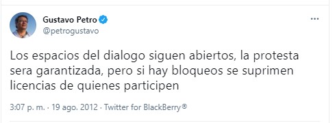 - Cuando Petro satanizaba los bloqueos