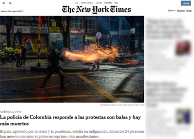  - En la única parte del mundo donde no se habla de brutalidad policial es en la Casa de Nariño