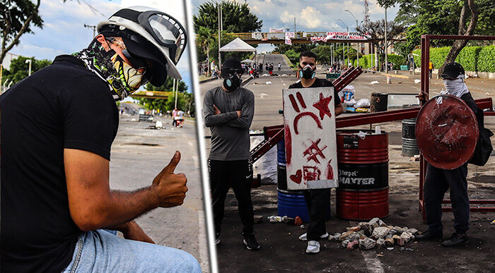 pañales-pasoresistencia - La barricada que controla el paso al aeropuerto en Cali