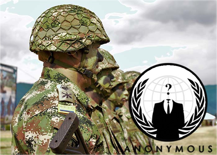 Anonymous se atribuye hackear al Ejército colombiano