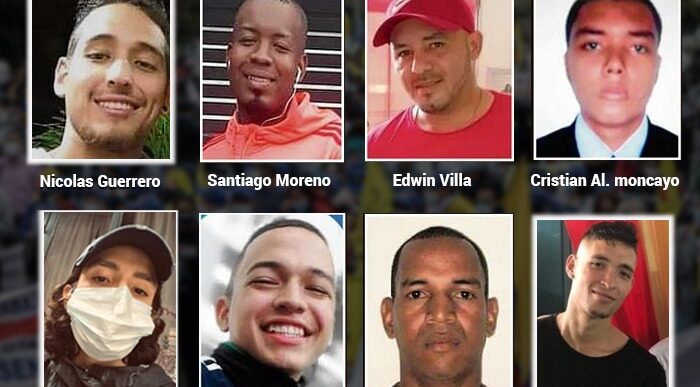 fallecidos-cali - Nicolás Guerrero y otros 23 muchachos asesinados en las calles de Colombia