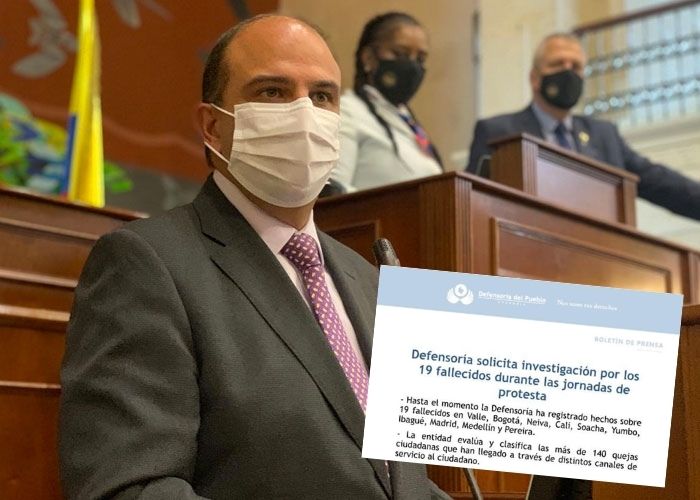 El defensor del pueblo reconoce 19 muertes violentas en 4 días de Paro