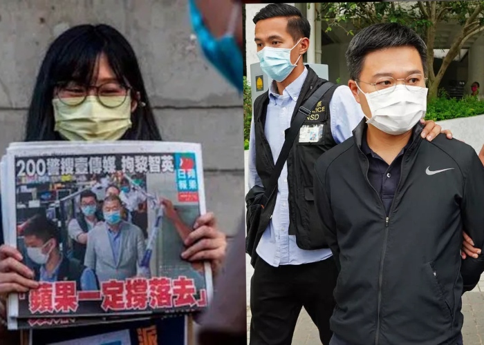 Tensión en Hong Kong por el arresto de cinco periodistas