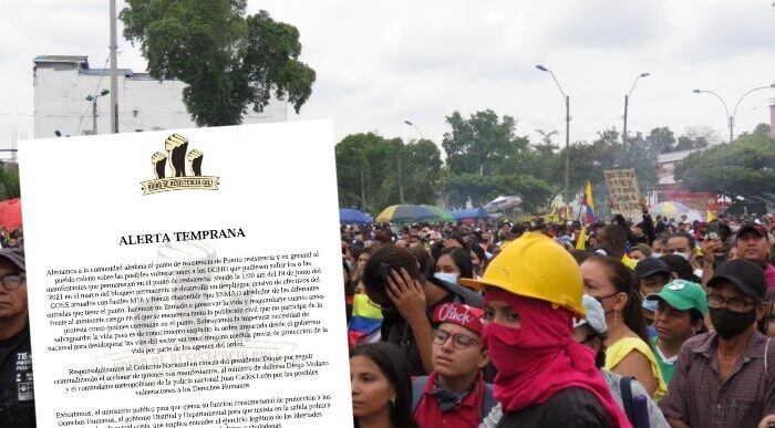  - S.O.S desde Puerto Resistencia por posible acción de la Fuerza Pública