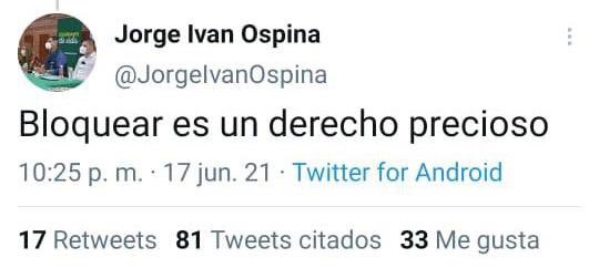 Crucifican a alcalde de Cali por trinar "Bloquear es un derecho precioso" - -- Las2orillas - Crucifican a alcalde de Cali por trinar "Bloquear es un derecho precioso"