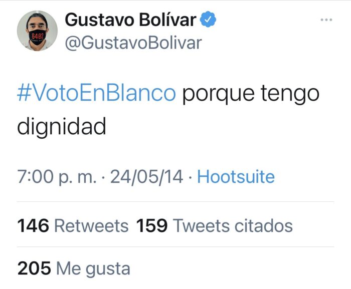 El único en este país que tiene derecho a votar en blanco es Gustavo Bolívar - -- Las2orillas - El único en este país que tiene derecho a votar en blanco es Gustavo Bolívar