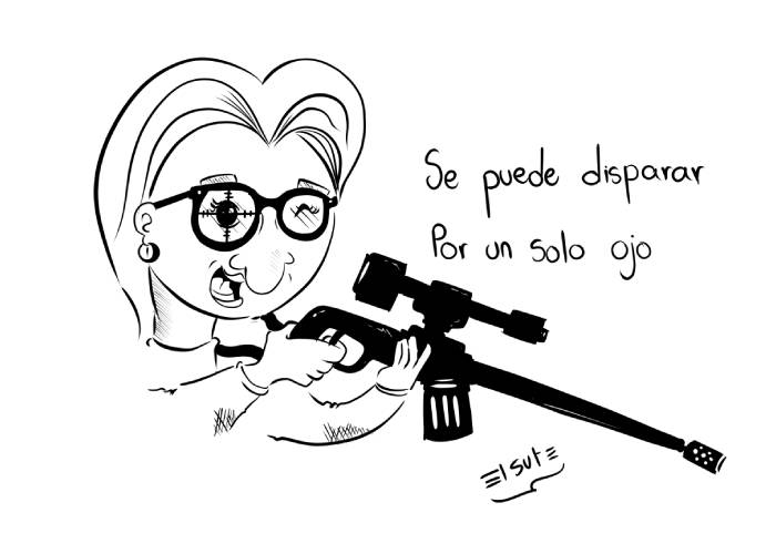 Caricatura: Disparo de hipocresía