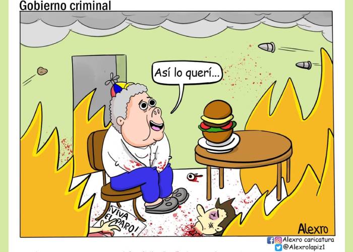 Caricatura: Gobierno criminal