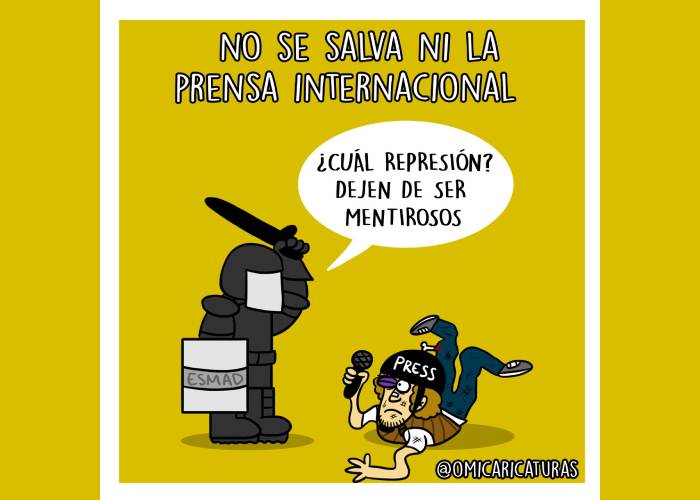 Caricatura: No se salva ni la prensa internacional
