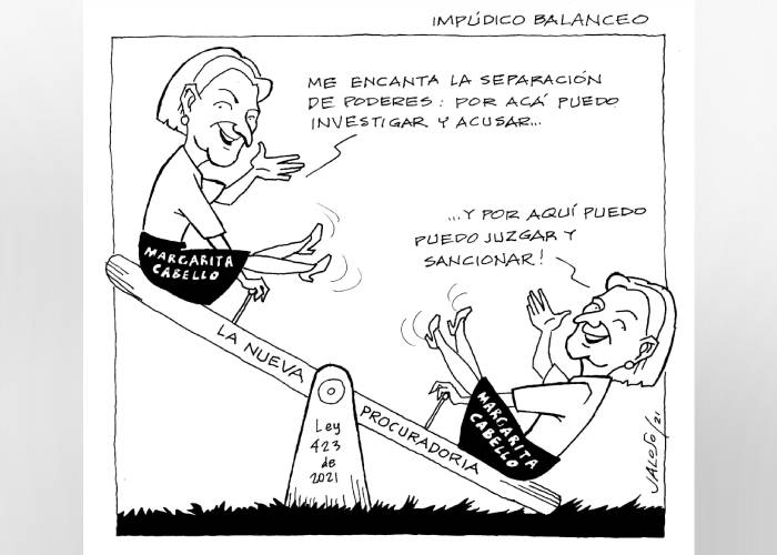 Caricatura: Impúdico balanceo