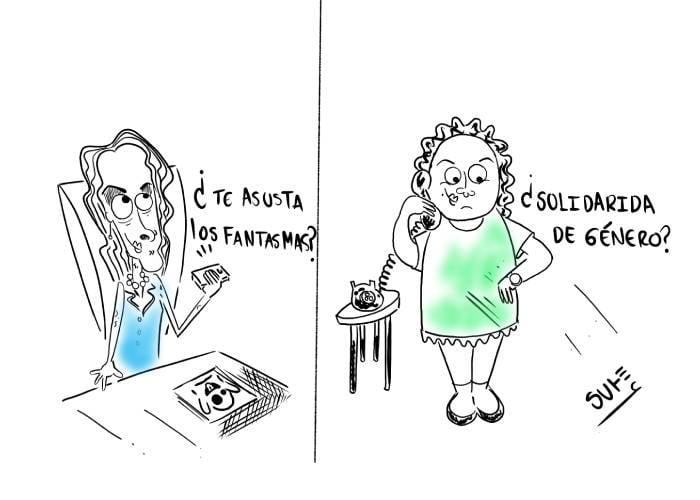 Caricatura: Solidaridad de género