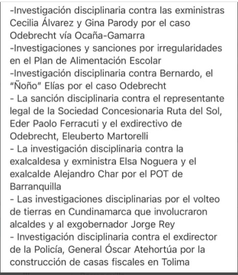  - Gina Parody, Alejandro Char y otros políticos beneficiados con sinverguenzura de Alejandro Ordoñez