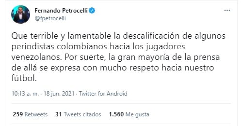 Le cobran a Andrés Marocco el haber despreciado a jugadores venezolanos - -- Las2orillas - Le cobran a Andrés Marocco el haber despreciado a jugadores venezolanos