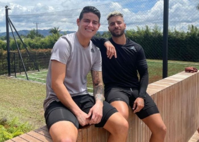 Aprovechando sus vacaciones: el reencuentro de James Rodríguez con Maluma