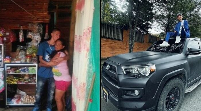 Foto antigua y foto reciente de Mauricio Gomez mejor conocido como La Liendra - De no tener nada a regalar un rolex de 23 millones: el camino a la fama de La Liendra