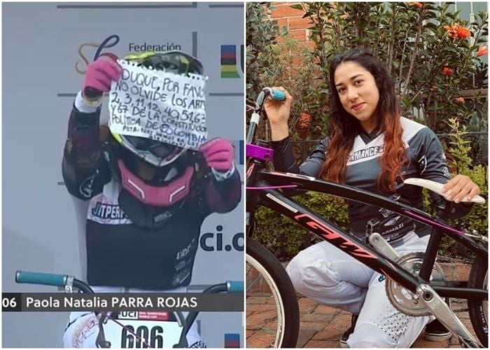 Lo que Mariana Pajón no hizo: la valiente ciclista que protestó en plena carrera contra Duque