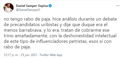  - La rabia del hijo de Petro con Daniel Samper Ospina