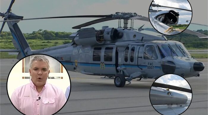 ataque-duque - El poderoso helicóptero Black Hawk que le salvó la vida a Duque