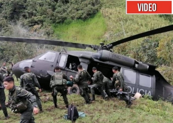 VIDEO: La caída de un helicóptero con 19 policías en Ituango