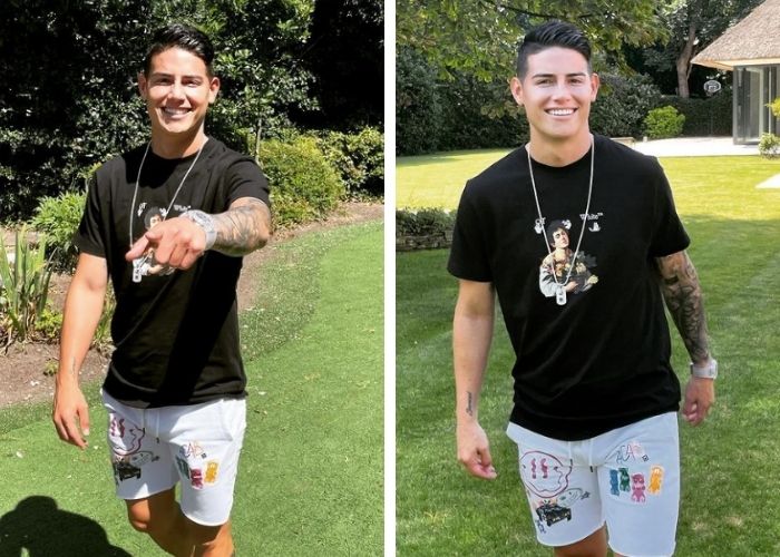 La 'rebeldía' de James: usar pantaloneta con mensaje ofensivo para la policía