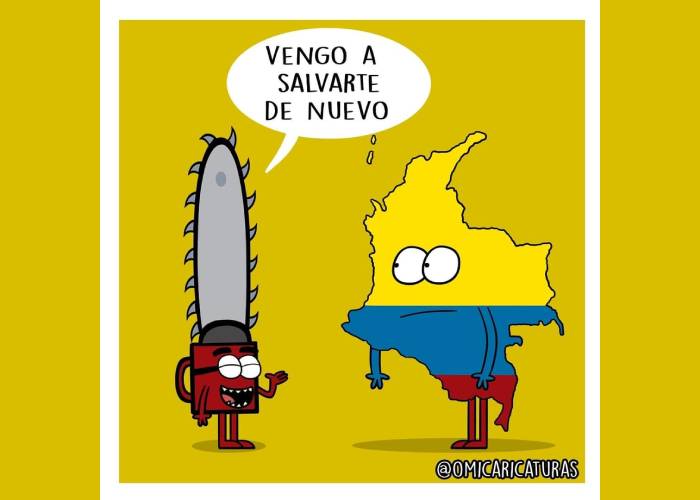 Caricatura: Vengo a salvarte de nuevo