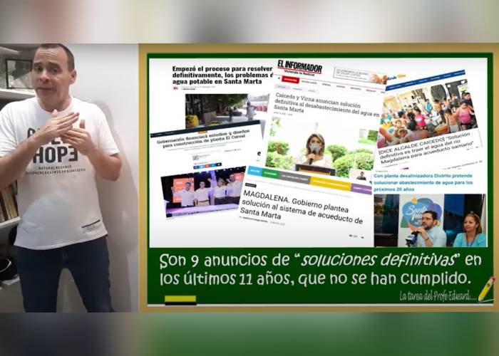 VIDEO: De soluciones definitivas al agua de Santa Marta y otros sofismas de distracción